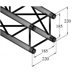 Alutruss Deco lock DQ4-1500, rovný díl 1,5m