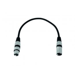 Omnitronic XLR Kabel 3-pin 0,2m bk