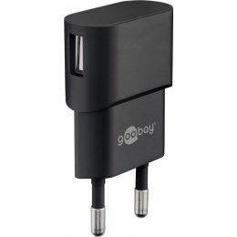 goobay Napájecí a nabíjecí adaptér 230V na USB, max.1A, černý