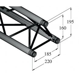 Alutruss Deco lock DQ3-200, rovný díl 0,2m