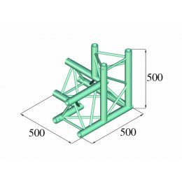 Alutruss Trilock 6082AC-34, 3-koncový rohový díl levý