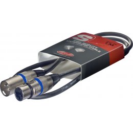 Stagg SMC1 BL, mikrofonní kabel XLR/XLR, 1m, modré kroužky