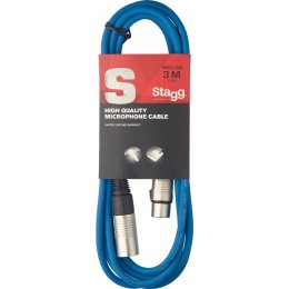 Stagg SMC3 CBL, mikrofonní kabel XLR/XLR, 3m, modrý