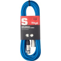 Stagg SMC6 CBL, mikrofonní kabel XLR/XLR, 6m, modrý