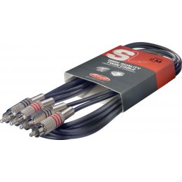 Stagg STC1C, kabel 2x RCA/2x RCA, 1m