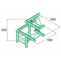 Alutruss Trilock 6082AL-32, 3-koncový rohový díl levý