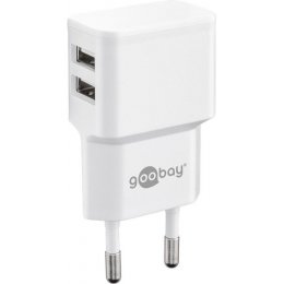 goobay Napájecí a nabíjecí adaptér 230V na 2x USB, max.2,4A, b...