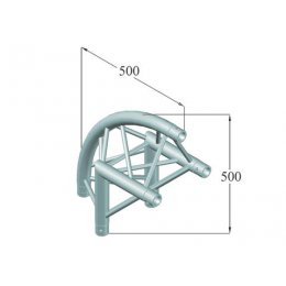 Alutruss Trilock 6082AC-24R, 2-koncový roh 90°, vrcholem ven, ku...