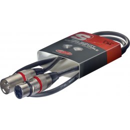 Stagg SMC1 RD, mikrofonní kabel XLR/XLR, 1m, červené kroužky