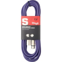 Stagg SMC6 CPP, mikrofonní kabel XLR/XLR, 6m, fialový